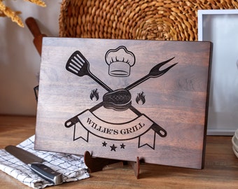 Personalized Engraved Cutting Board, Custom Cutting Board, Grilling Gifts, Grill Accessories, Gifts For Dad