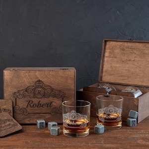 Engraved Whiskey Gift Set - Perfect Wedding Party Favors, Man of Honor Proposal Gift, Groomsmen Gifts, Usher Gift