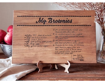 Cutting Board with Engraved Handwriting Recipe, Handwritten Recipe Cutting Board, Cutting Board with Handwritten Recipe, Grandma’s Recipe