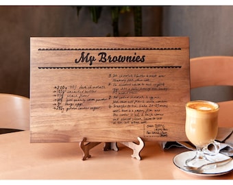 Handwritten Recipe Cutting Board, Engraved Recipe, Grandma's Handwriting, Gift for Mom, Personalized Cutting Board, Engraved Handwriting