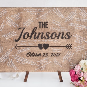 Hochzeit Gästebuch Alternative, Alternative Gästetafel Hochzeit, Individuelles Hochzeitsdekor, Holz Hochzeitsschild, Einzigartiges Gästebuch, Nachname Schild