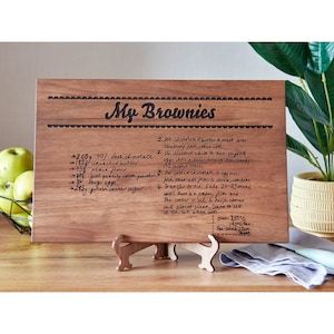 Cutting Board with Handwritten Recipe, Recipe Cutting Board, Custom Cutting Board, Engraved Recipe, Grandma Gift, Gift for Mom