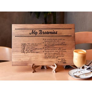 Personalized Handwritten Recipe Cutting Board - Custom Gift for Mom, Personalized Cutting Board, Engraved Handwriting