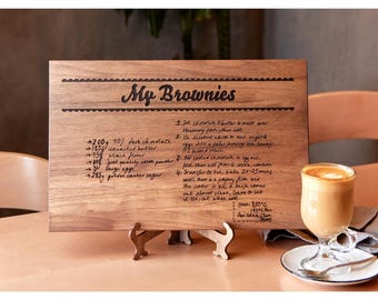 Personalized Handwritten Recipe Cutting Board - Custom Gift for Mom, Personalized Cutting Board, Engraved Handwriting