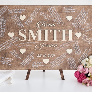 Wedding Guest Book, Guest Book Alternative, Custom Guest Book, Wood Wedding Decor, Wedding Sign