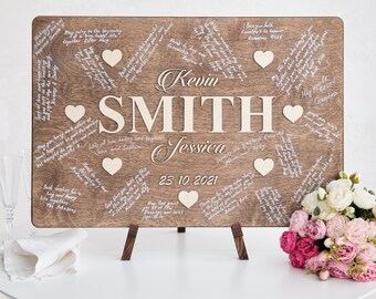 Wedding Guest Book, Guest Book Alternative, Custom Guest Book, Wood Wedding Decor, Wedding Sign