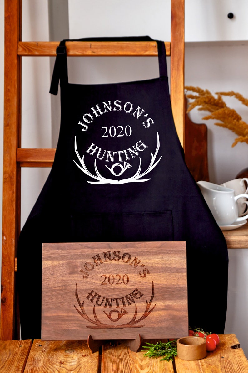 Custom Griil Set, Hunting Gifts for Men, Custom Apron, Personalized ...