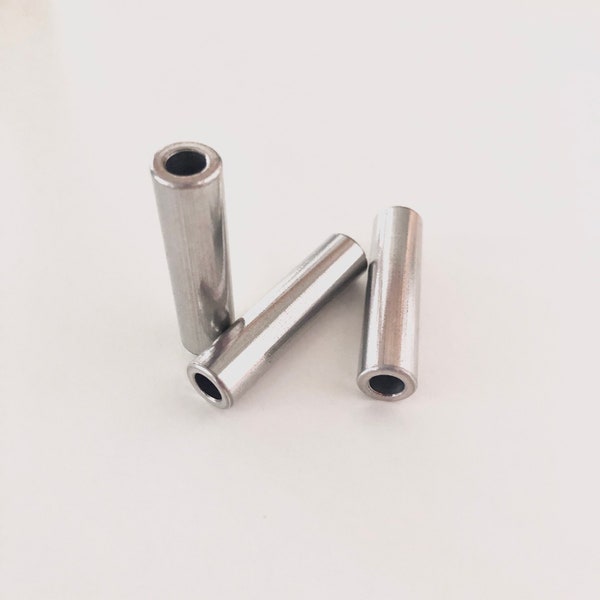 Aluminum Tube Bead for Stamping - 1.5 inch length - Silver beads - Stamping Blank - Aluminum Bracelet Beads - Stampable Beads - Tube Bead