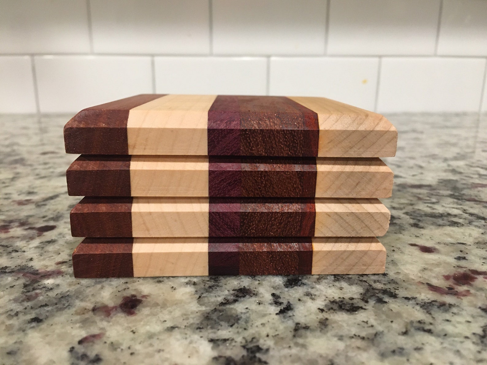 Personalized drink coasters hardwood coasters round Etsy