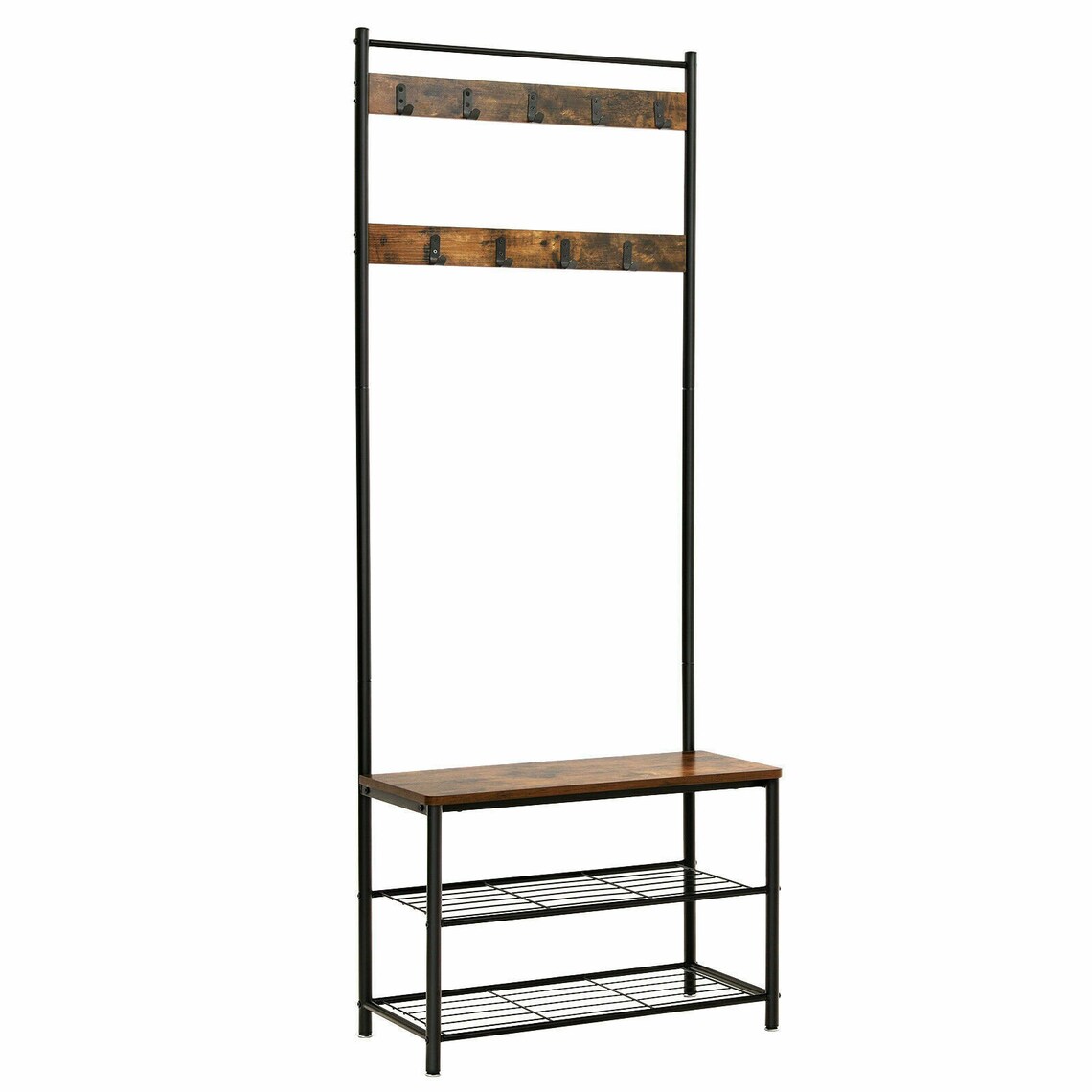Industrial Coat Rack Retro Shoe Stand Hallway Entryway Storage Etsy
