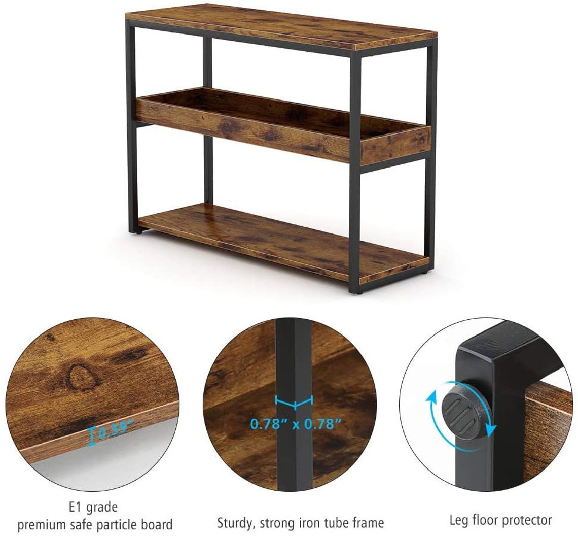 Mesa de consola de estilo industrial 3 estantes de | Etsy
