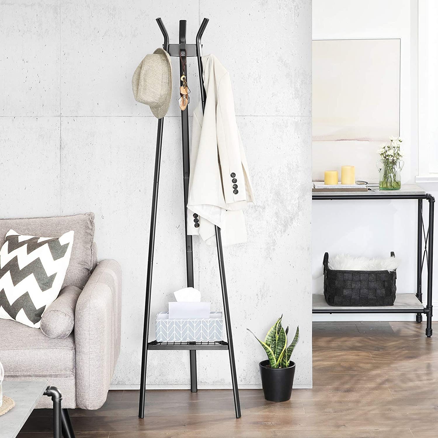 Metal Coat Stand Vintage Entrance Coat Rack Tree Industrial Etsy