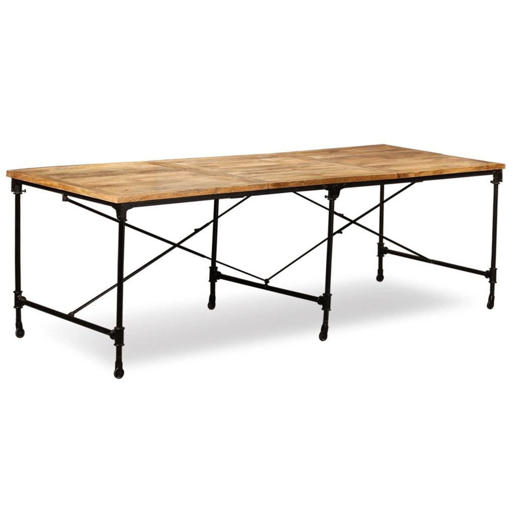 Large Industrial Dining Table Rustic Solid Wood Furniture Etsy