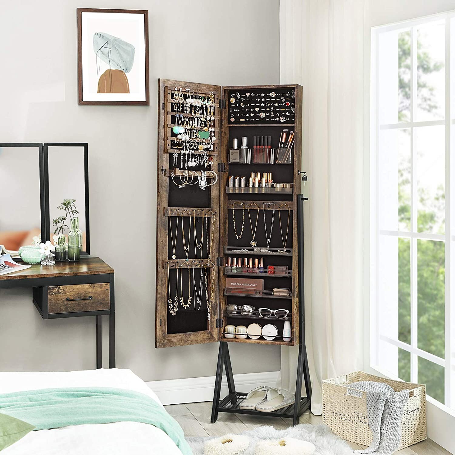 Armoire de joyería con cerradura de estilo industrial con | Etsy