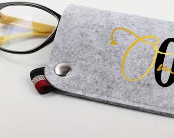 Brillenetui aus Filz mit Name, Etui personalisiert