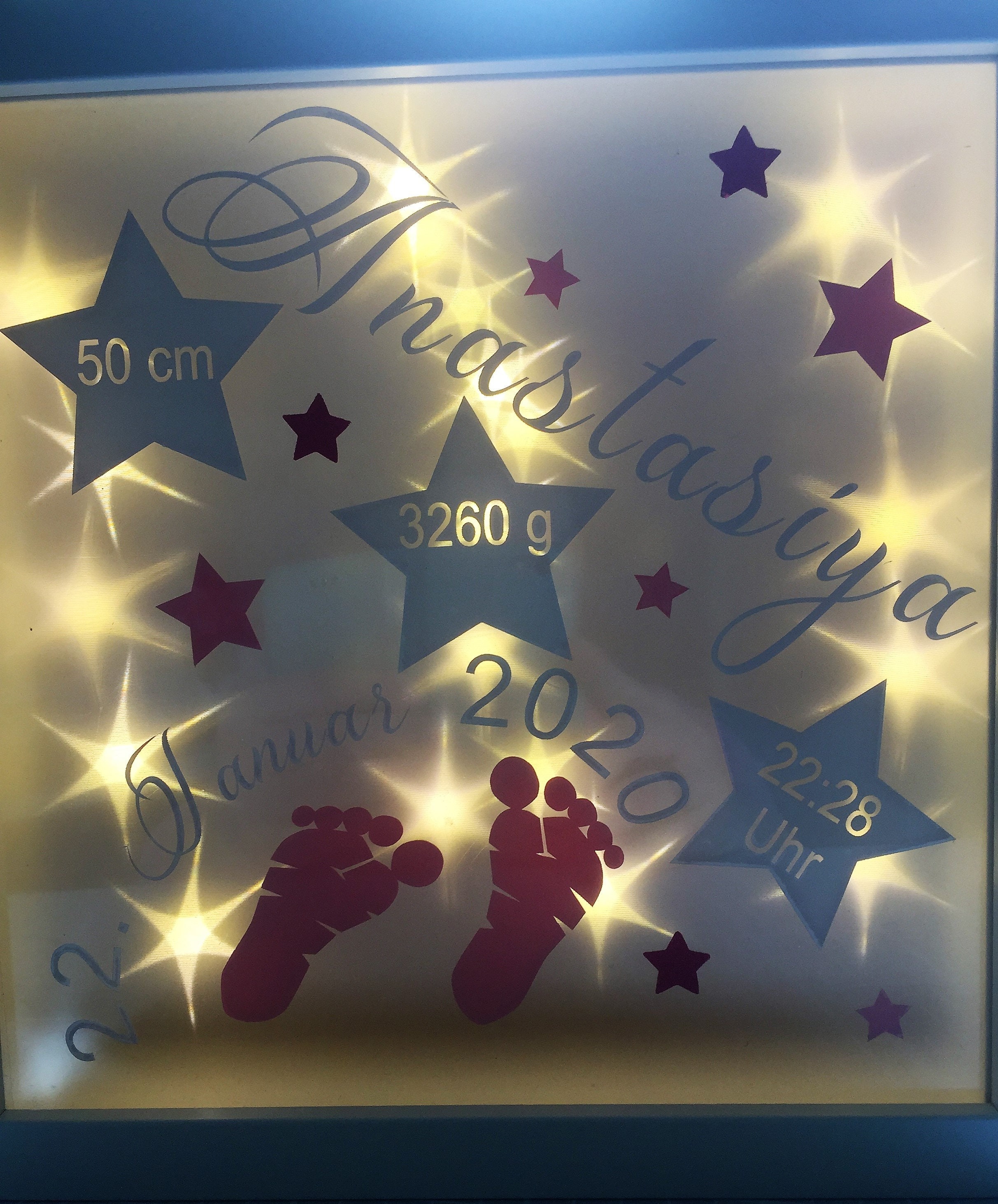 Illuminated Picture Frame Personalized Gift Etsy