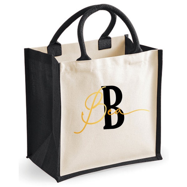 Jute-Canvas-Tasche, Jutebeutel, personalisierte Tasche