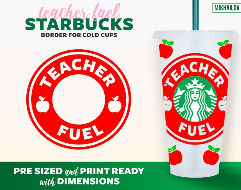 Download Teacher Starbucks Svg Teacher Fuel Full Wrap Starbucks Etsy