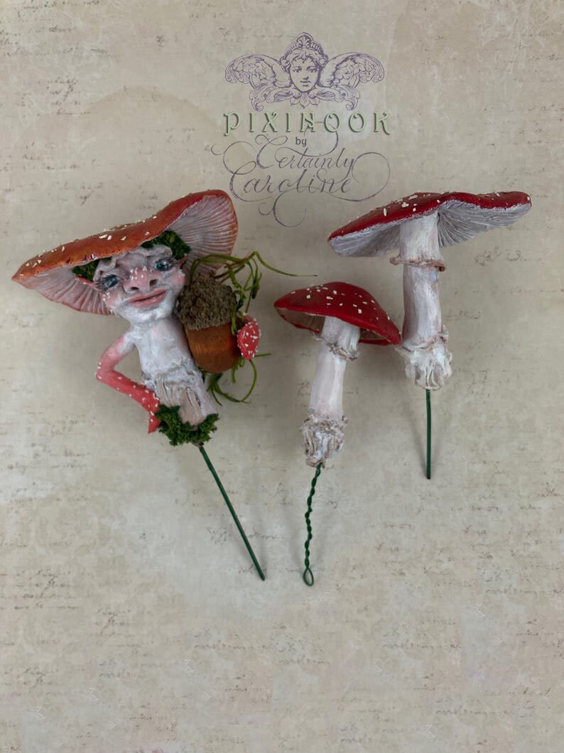 Magical Mushroom Art Doll Hand Sculpted Polymerclay Etsy