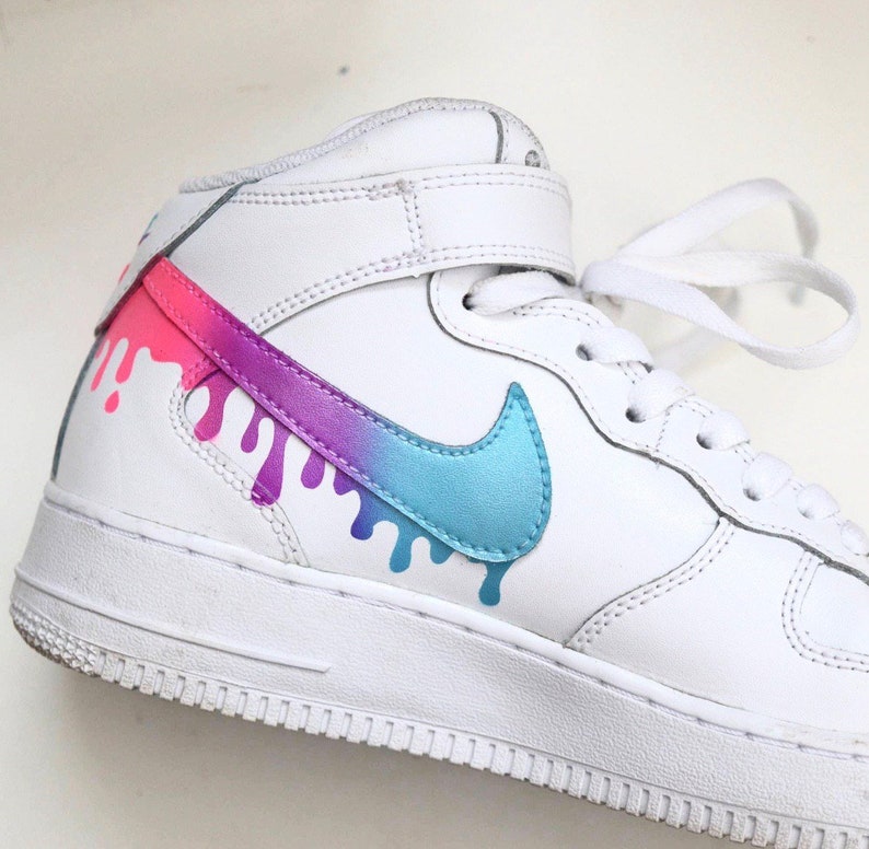 Nike Sneakers AF1 Air Force One High Mid Custom Lv2 Fluo