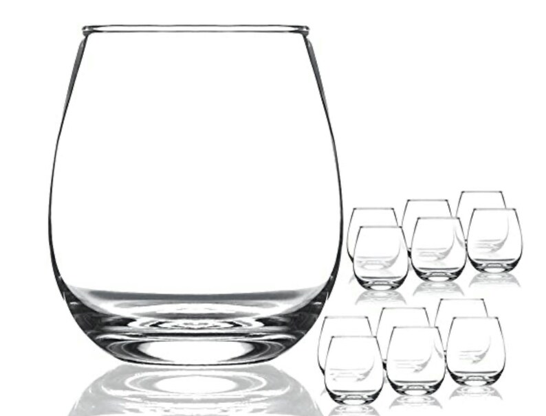 Custom Stemless Glass Wineglass