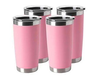 Custom Pink Stainless Steel Tumbler