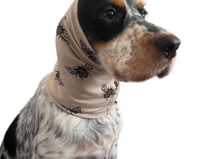 Beeoattiful Neutral Raw Feeding Snood, Long Ear Snood, Anxiety Snood
