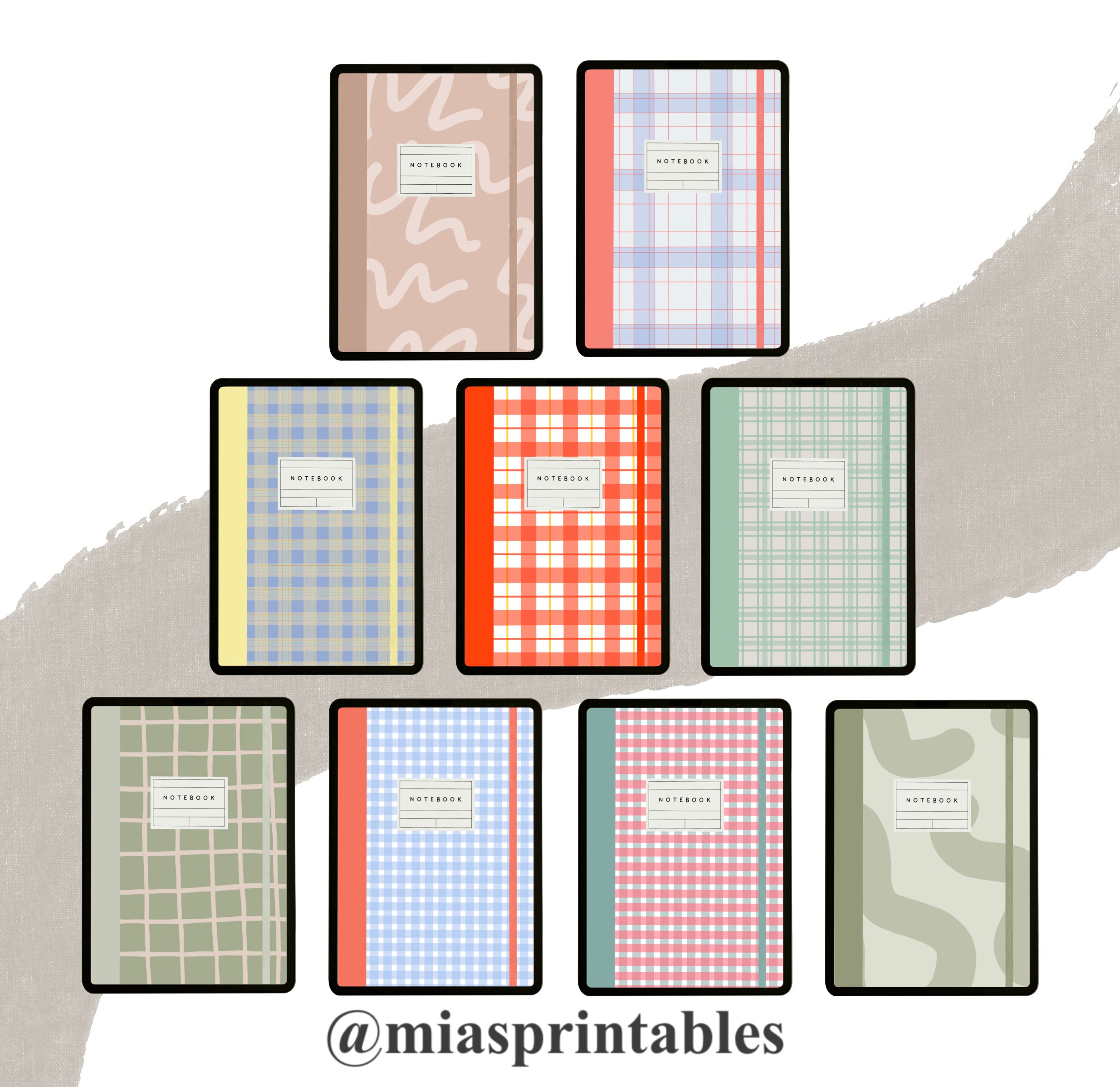 20 Cute Digital Notebook Covers Korean Japanese Stationary Etsy