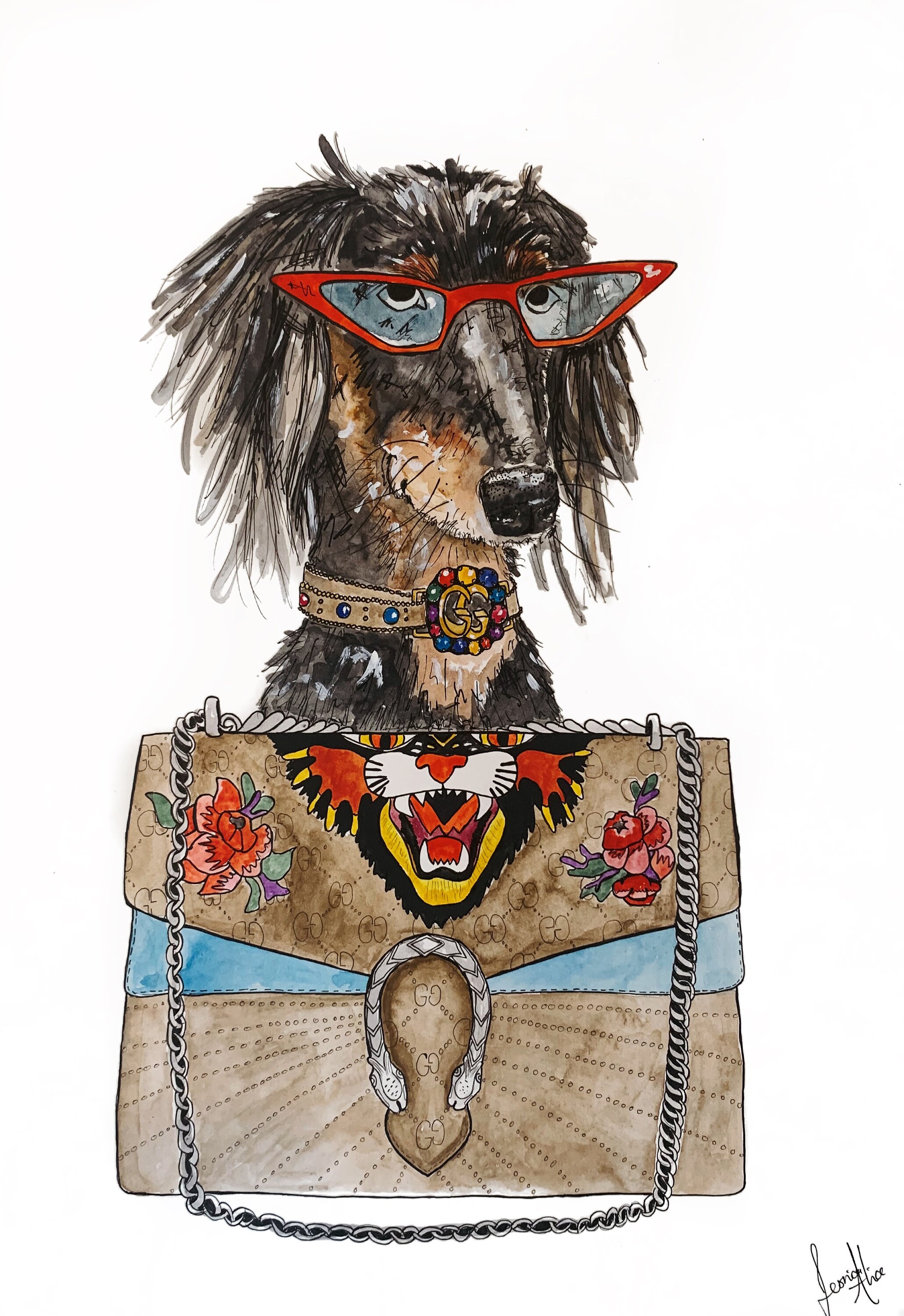 Fashion Print, Gucci Print, Designer Print, Fashion Wall Art, Canvas