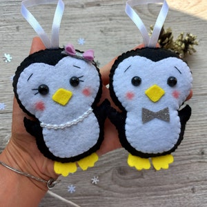 Felt Christmas penguin. Felt Christmas tree ornament. First Christmas gifts