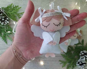 Angel Christmas ornaments, Felt angel ornament, Christmas Tree Ornaments, Christmas Gift, Holiday Christmas Decoration