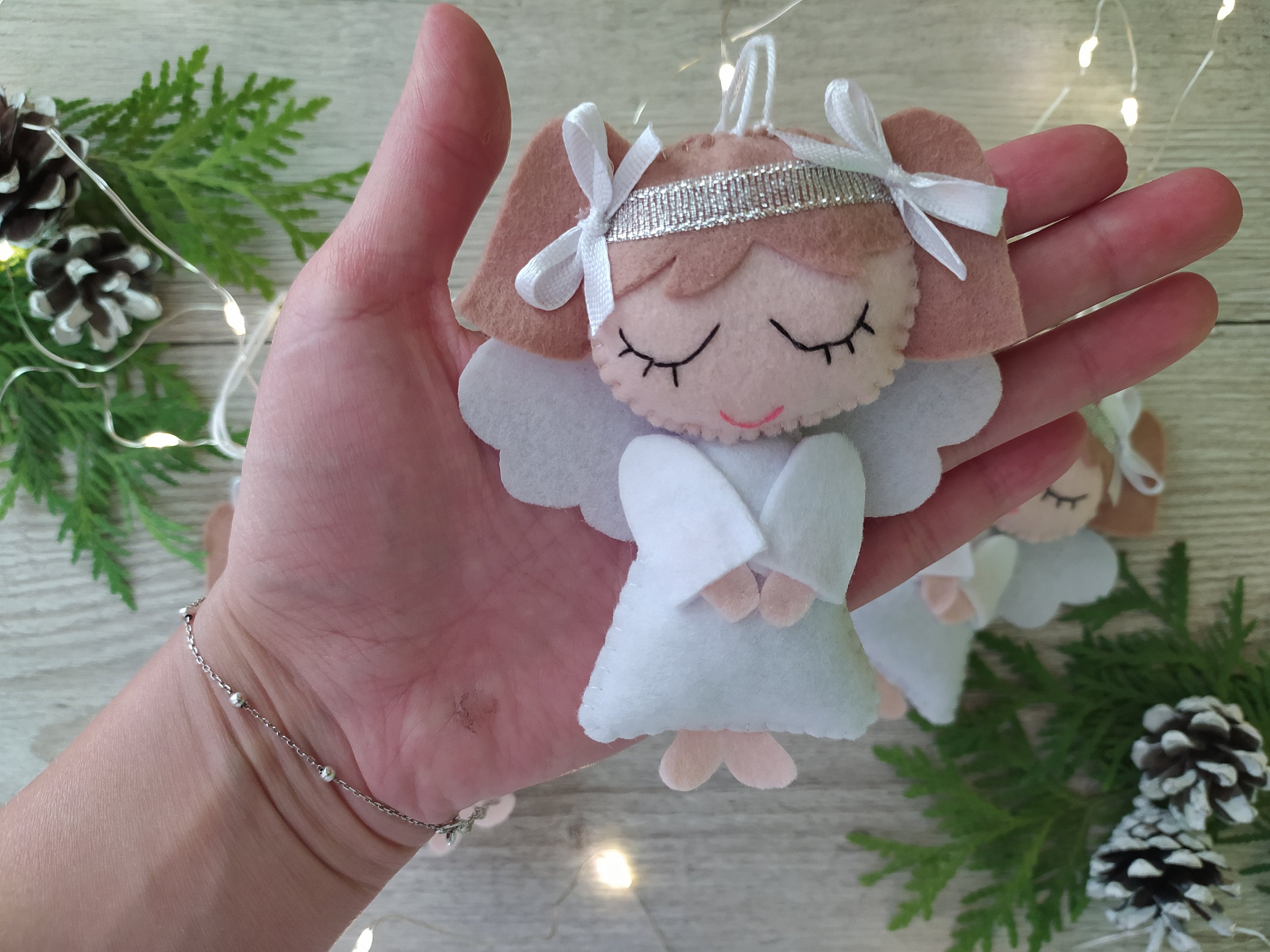 Felt Angel Christmas Ornament: Handmade Holiday Decoration