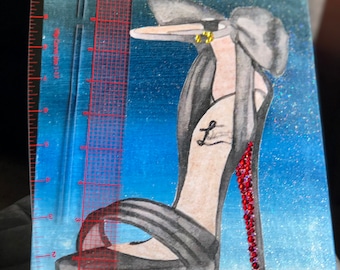 Pintura inspirada en Louboutin negro