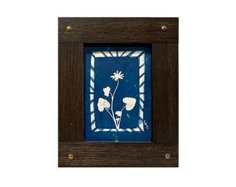 Framed Little Flower Cyanotype | Fine Art by Cory Rocio Carrasco
