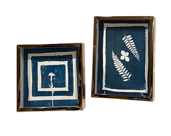 Set of Two Original Botanical Cyanotypes | Fine Art by Cory Rocio Carrasco