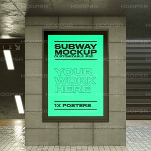 Subway Poster and Billboard Mockups