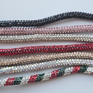 6 mm Rhinestone String Soft Rhinestone Sparkly Rope, Rhinestone Cord Trim By Yard