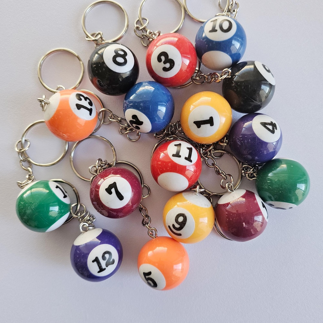 Pool Ball 8 Ball Billiard Snooker Keychain Key Chain Keyring - Etsy