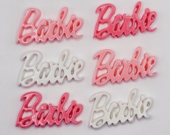 5 Pcs Barbie Resin  Flat Back Cabochon, Charms, DIY, Kawaii, Cabochons Charms,  #CAB100