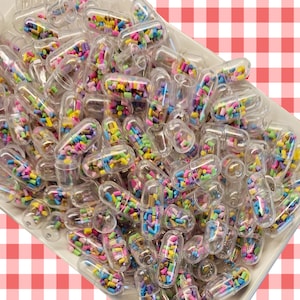 Chill Pills Streusel Gefüllte Cabochons Plastikkapsel 30.10.50 #CAB053