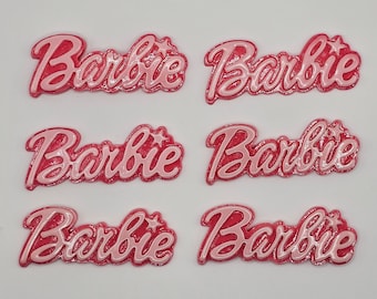 3 Pcs Large Barbie Resin  Flat Back Cabochon, Charms, DIY, Kawaii, Cabochons Charms,  #CAB120