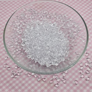 50 Pcs  Fake Crushed Ice, Rock Acrylic Ice Cubes, Crystals Fake Diamond Decoration Plastic Gems Vase Fillers, Cabochons #CAB218