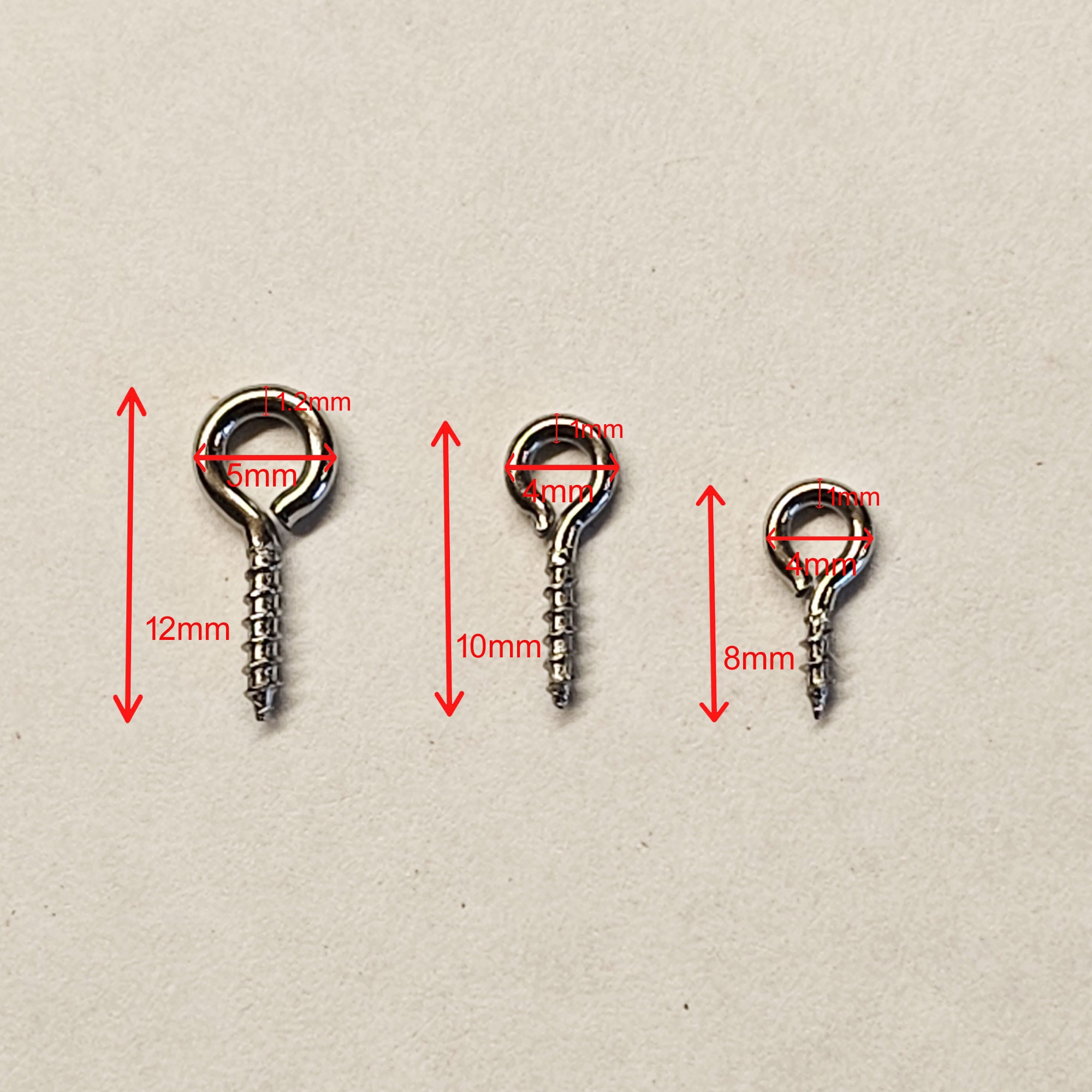 360 Pezzi Occhielli A Vite In Acciaio - 8mm, 10mm, 13mm | Per Fai Da Te, Gioielli E Resina - Foto 13