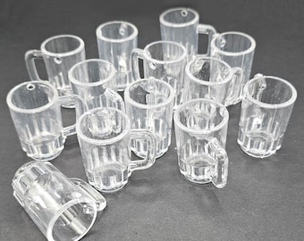 HOLIDYOYO 20-Piece Miniature Dollhouse Beer Cups – Tiny Resin Beer Mug Models For Mini Scenes