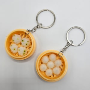 1 Pc Miniature Dim Sum Buns Steamed Buns Dumpling Charms Key Chain #KR011