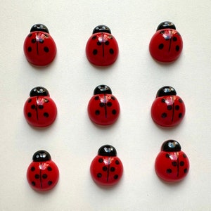 Super Cute  Red Ladybug Lady bug Resin Flat Back Cabochons  5/10/25 Pcs #CAB030
