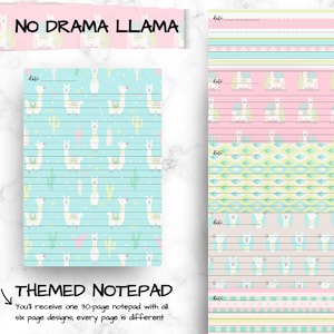 No Drama Llama | notepad | see images for details