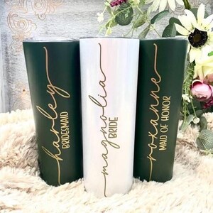 Personalized Bridesmaid Gift |Custom Name Tumbler | Girl&#39;s Trip Tumbler | Stainless Steel  | Wedding | Bridesmaid Proposal | Business Logo