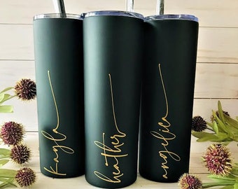 Bridesmaid Proposal Gift | Girl's Trip Tumbler | Stainless Steel Cup Straw |Custom Personalized Name | Wedding | Mothers Day | Birthday Cup