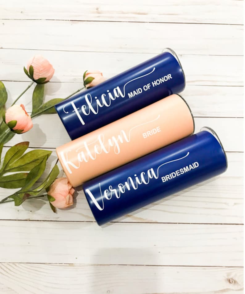 Bridesmaid Gift Personalized Tumbler 20oz Stainless Steel - Etsy